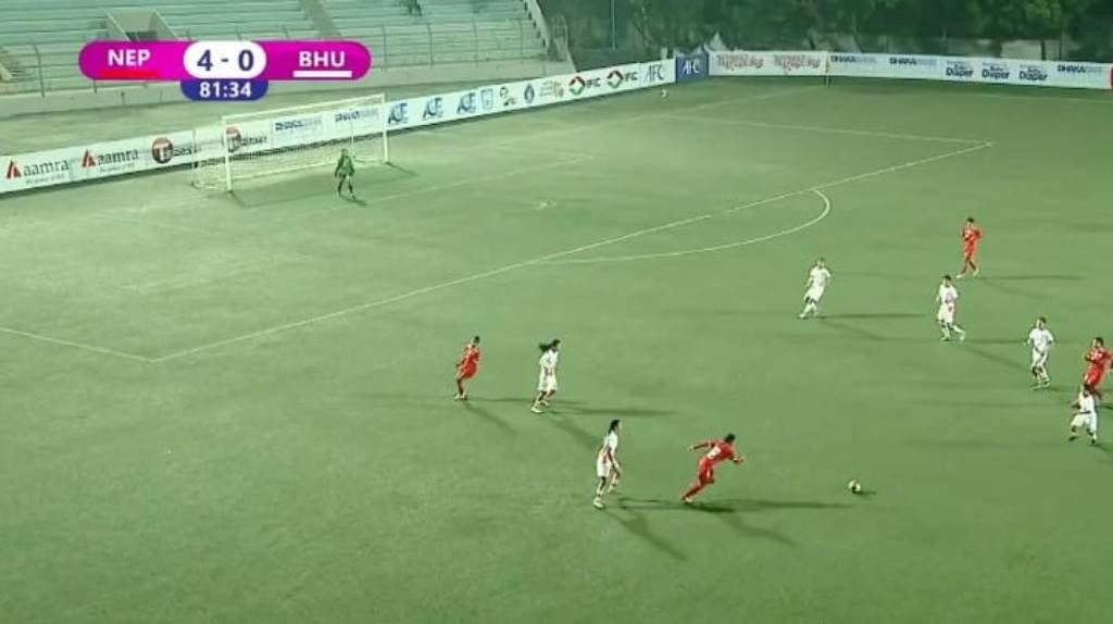 साफ महिला फुटबल च्याम्पियनसिप : भूटानलाई हराउँदै नेपाल फाइनल नजिक